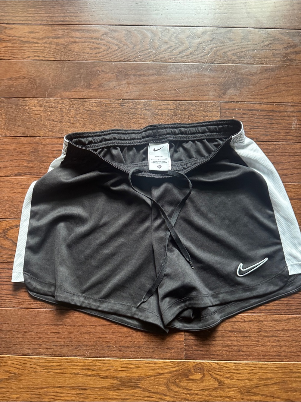 Nike Black dri-fit Athletic Shorts with White Side Panels